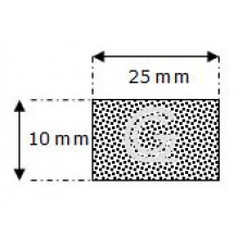 Rectangular sponge rubber cord | 10 x 25 mm| roll 50 meter